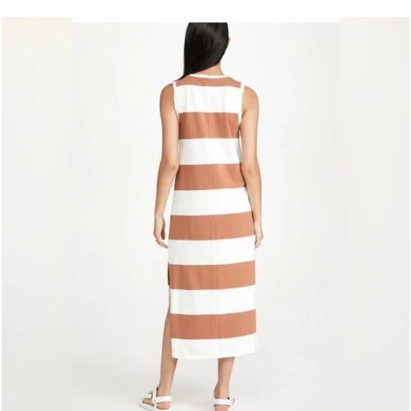Z Supply Dress Vintage Brown & White Lida Stripe- Medium & Large NWT - Picture 2 of 8